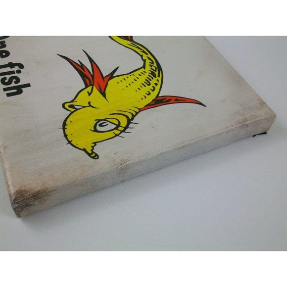 Dr Seuss 8X8 Canvas Wall Art Set One Fish Two - Picture 4 of 8